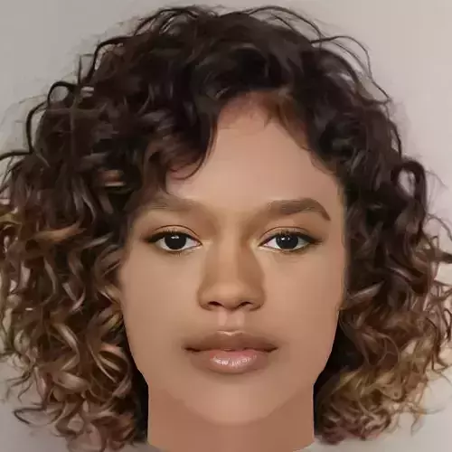Taylor Russell Head - No Hair - Low poly head for game 