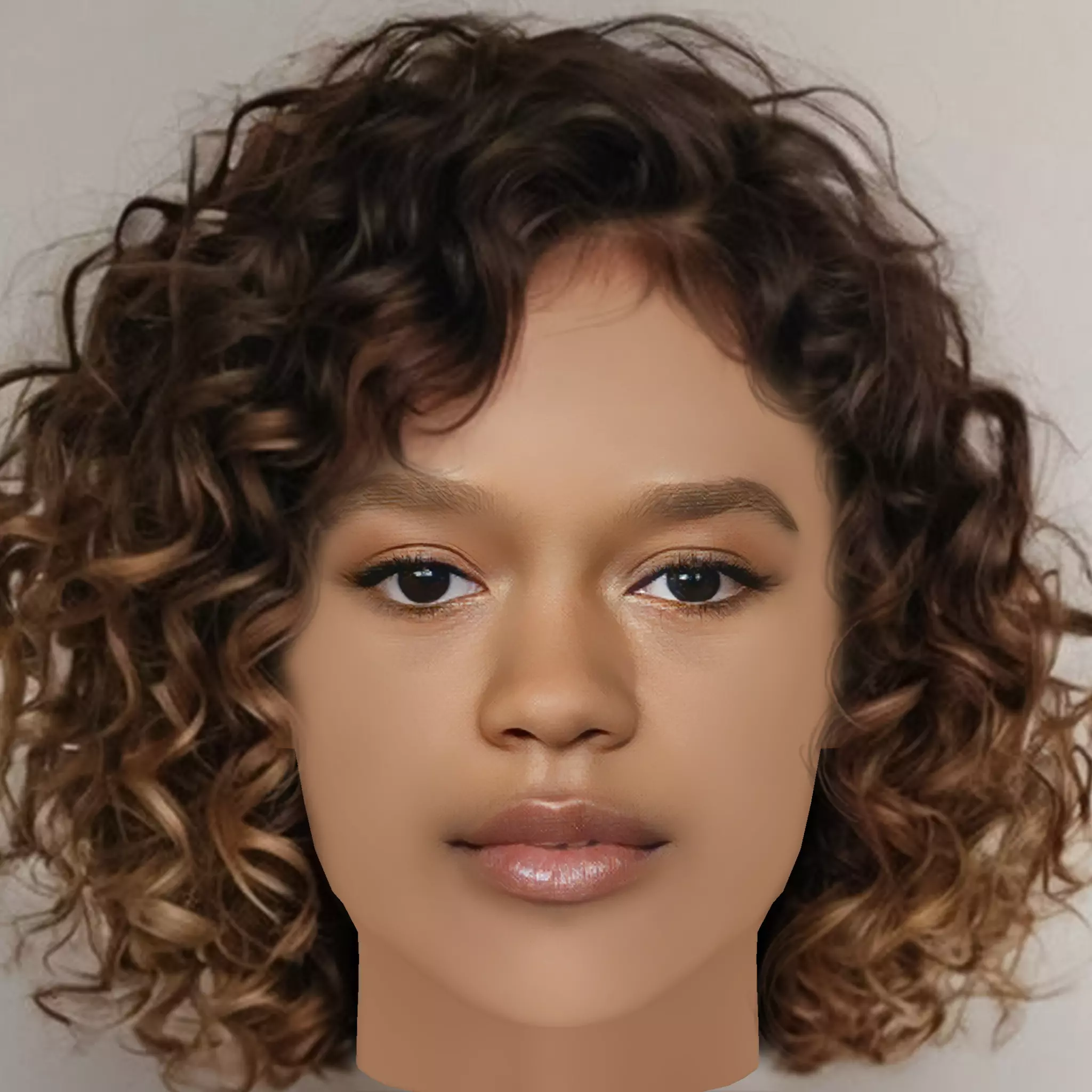 Taylor Russell Head - No Hair - Low poly head for game Low-poly 3D model