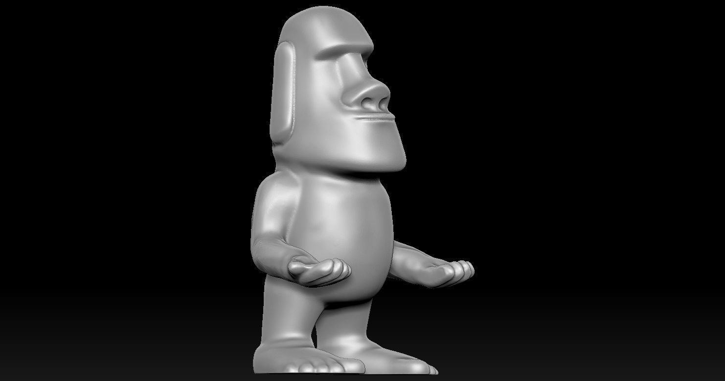 Moai 3D printed model  - Pen Holder 3D print model_11