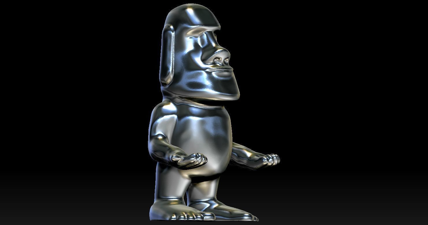 Moai 3D printed model  - Pen Holder 3D print model_12
