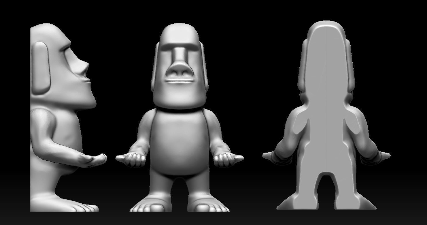 Moai 3D printed model  - Pen Holder 3D print model_4