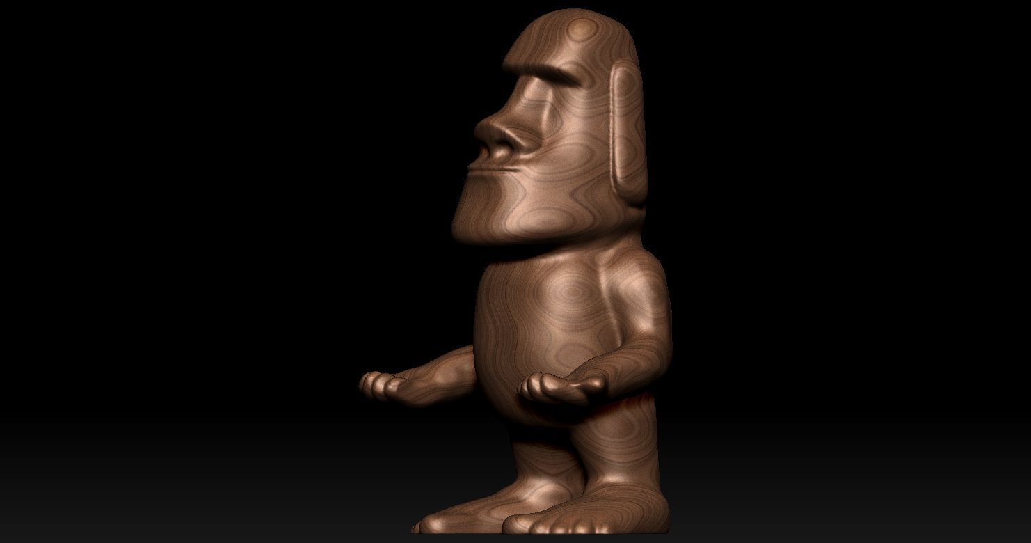 Moai 3D printed model  - Pen Holder 3D print model_7