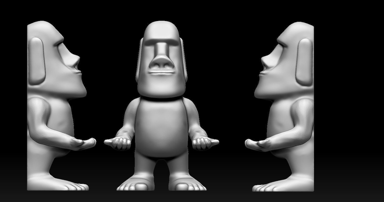 Moai 3D printed model  - Pen Holder 3D print model_8