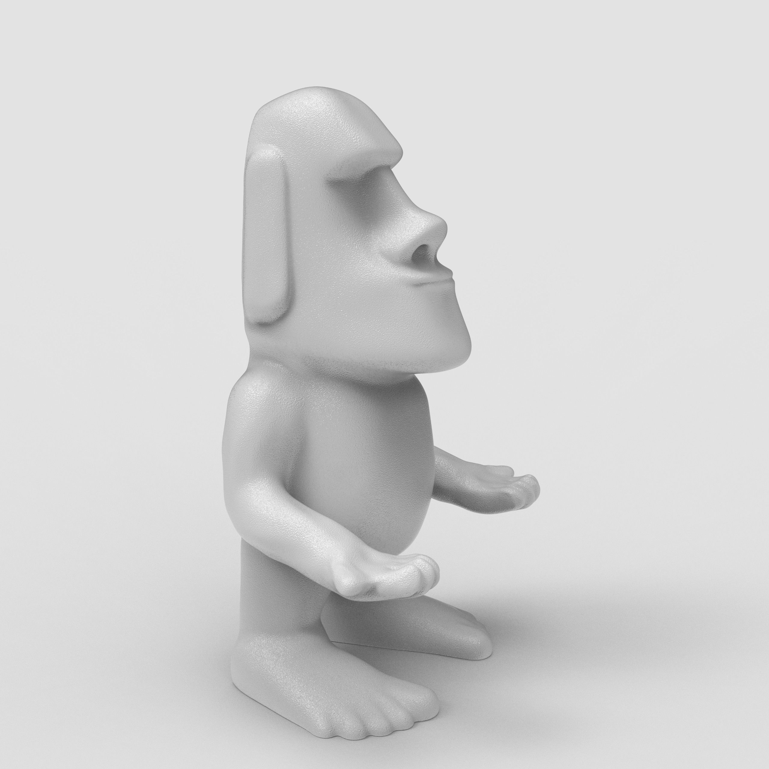 Moai 3D printed model  - Pen Holder 3D print model_1