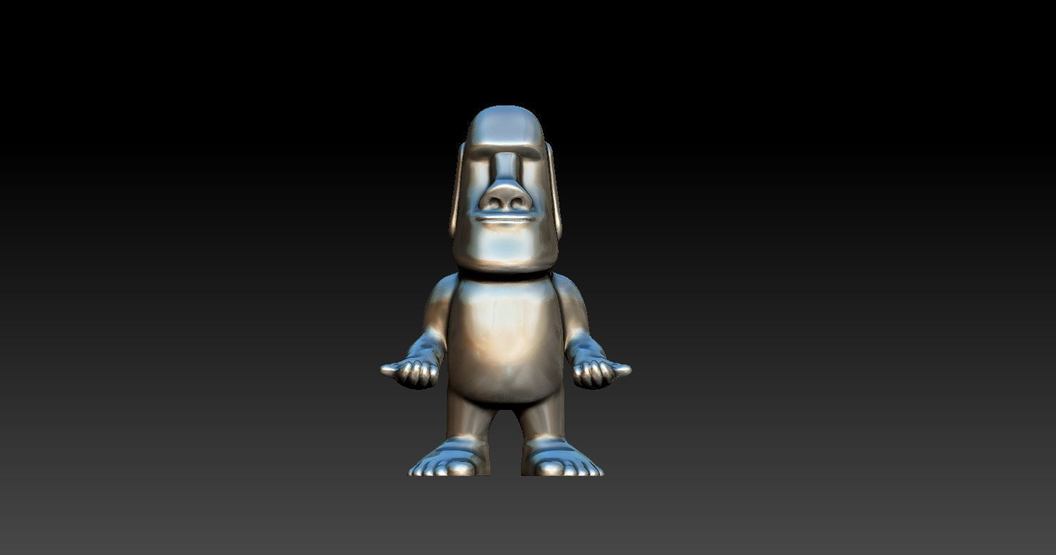 Moai 3D printed model  - Pen Holder 3D print model_9