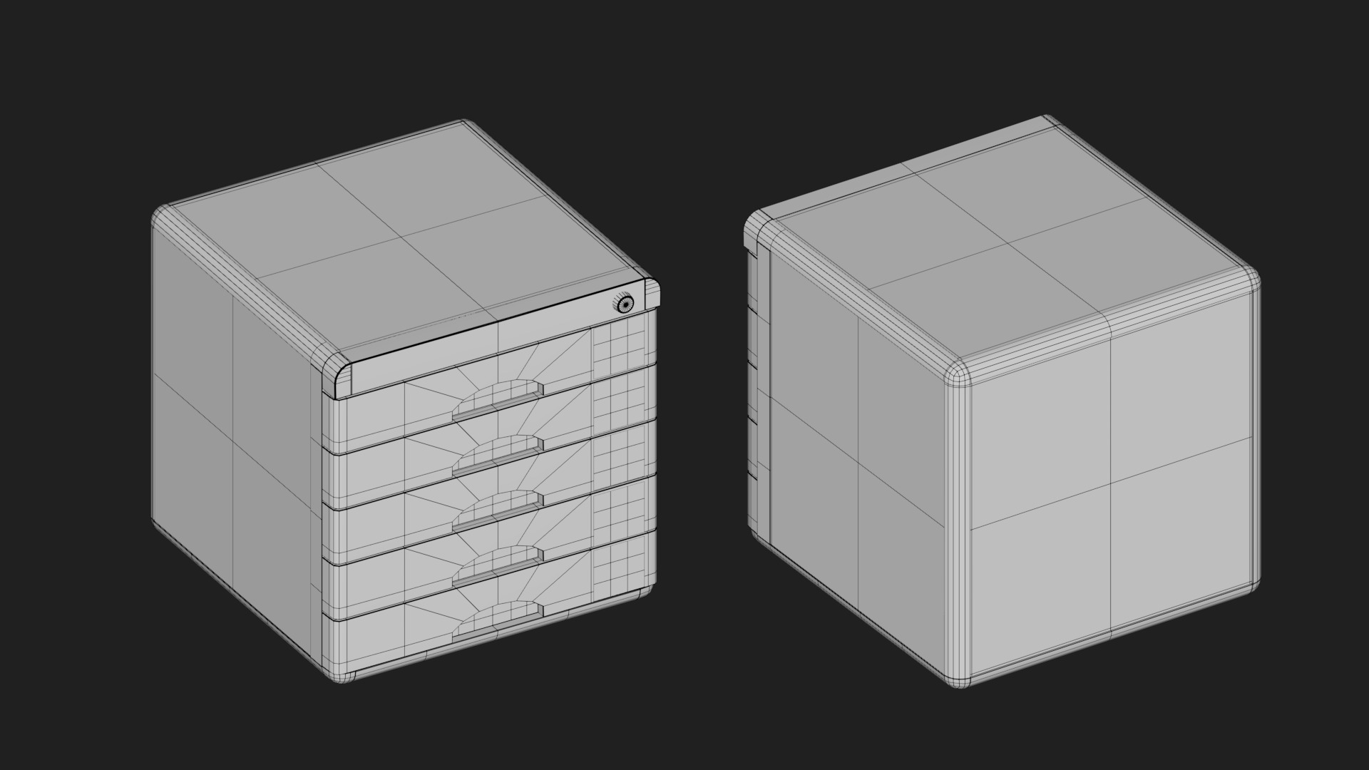Storage Box Low-poly 3D model_1
