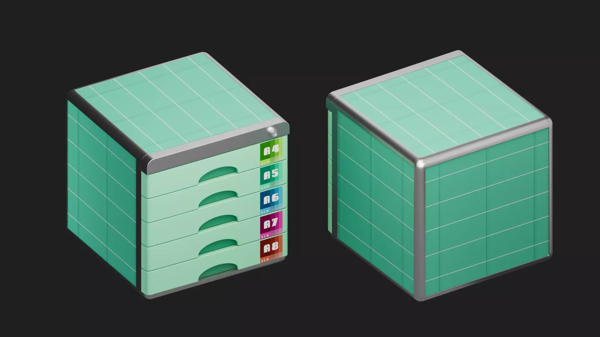 Storage Box Low-poly 3D model_0