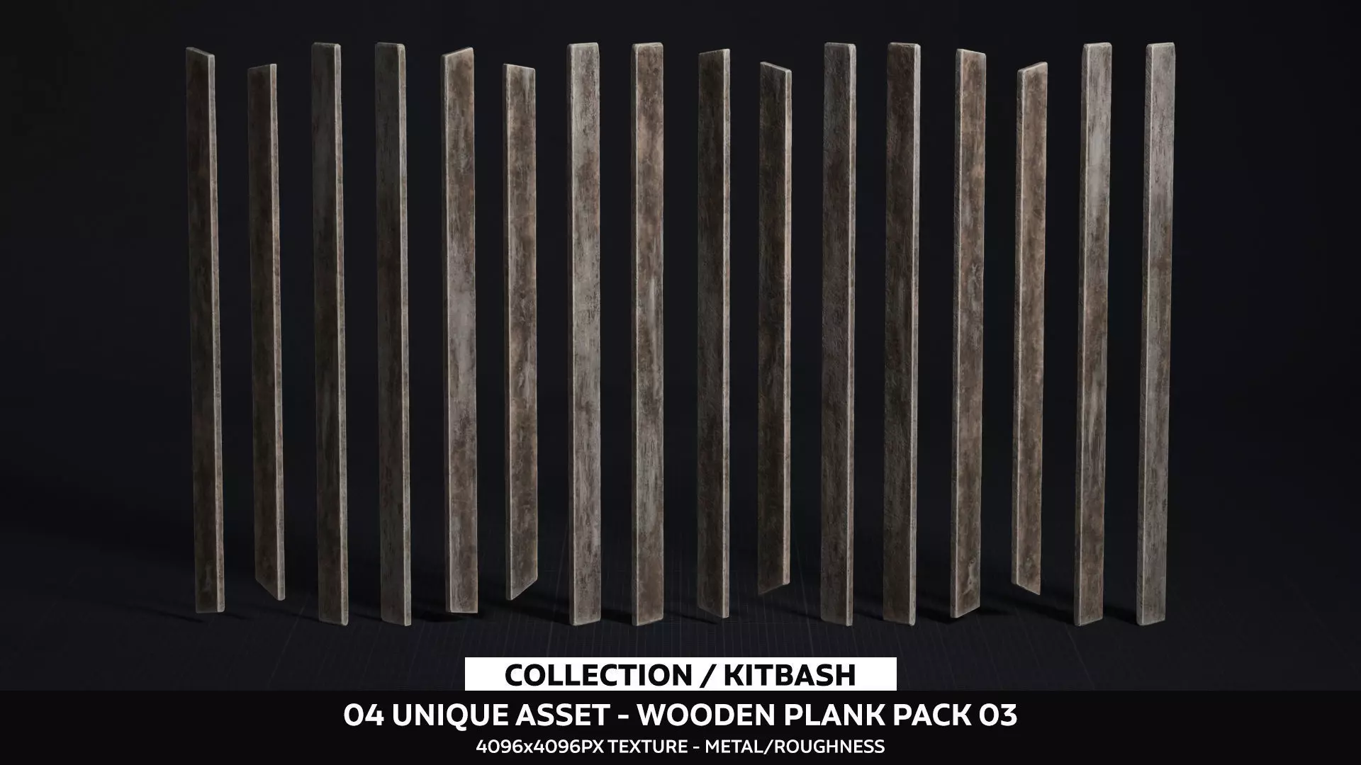 Wooden Plank Pack Vol 03 Low-poly 3D model_0