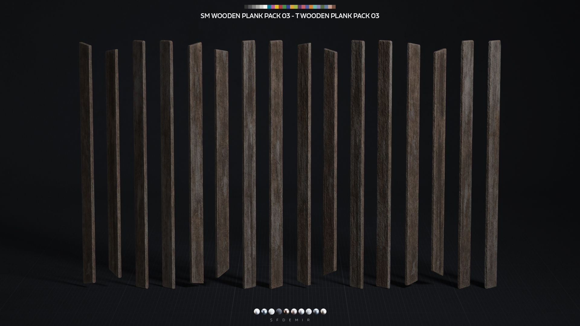Wooden Plank Pack Vol 03 Low-poly 3D model_1