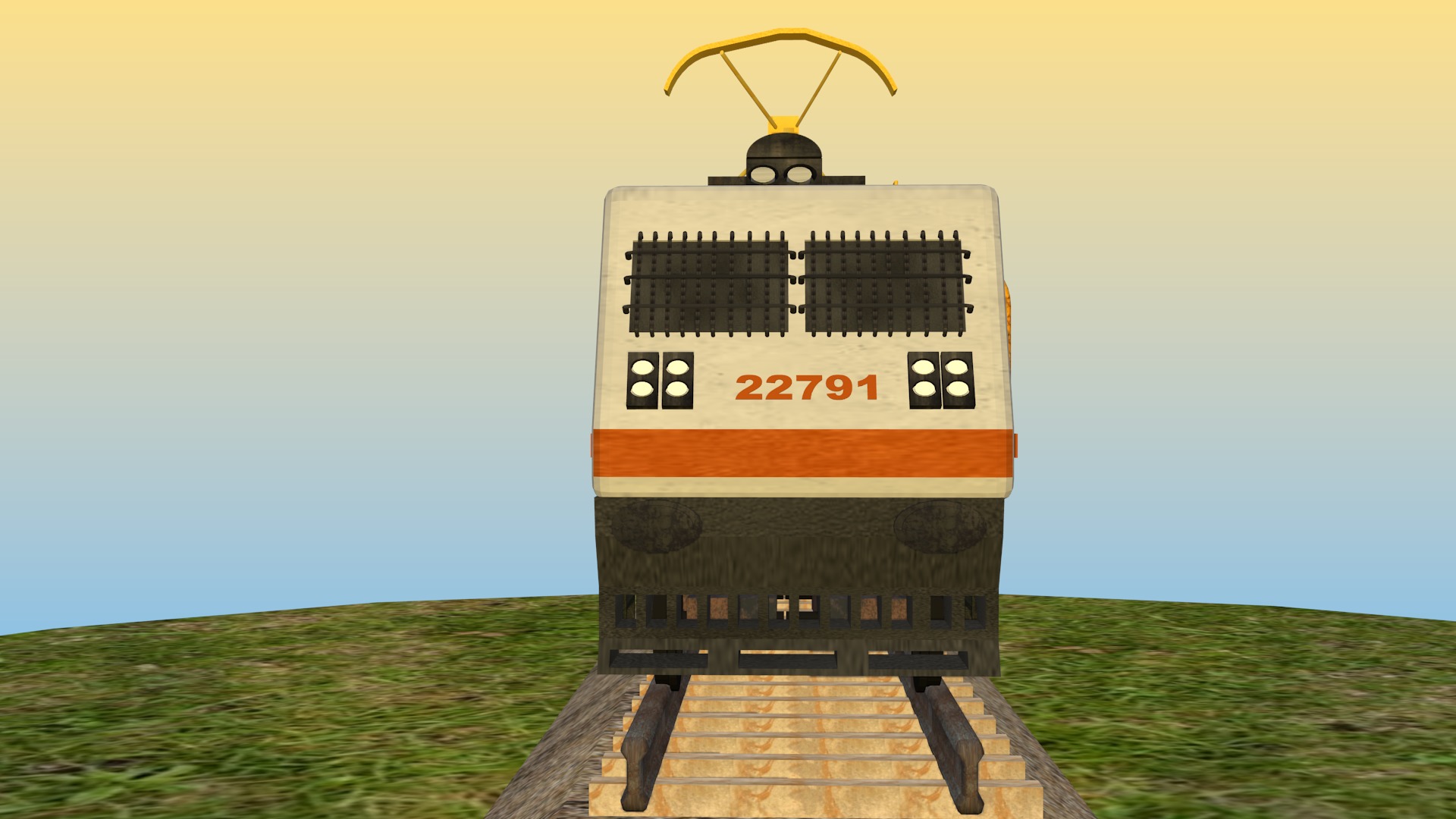 Indian Railway Electric Locomotive 3D Model 3D model_7