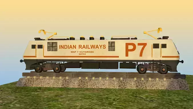 Indian Railway Electric Locomotive 3D Model
