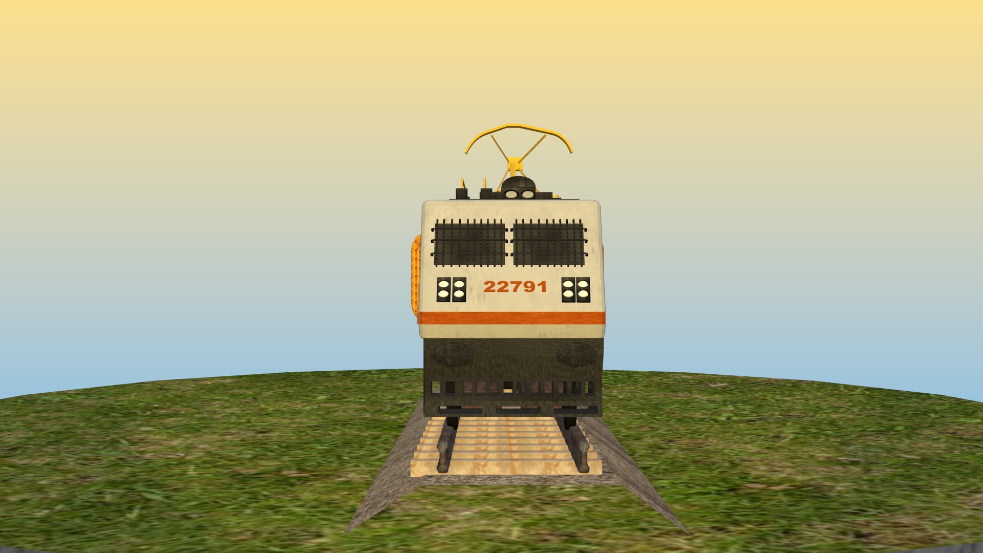 Indian Railway Electric Locomotive 3D Model 3D model_1