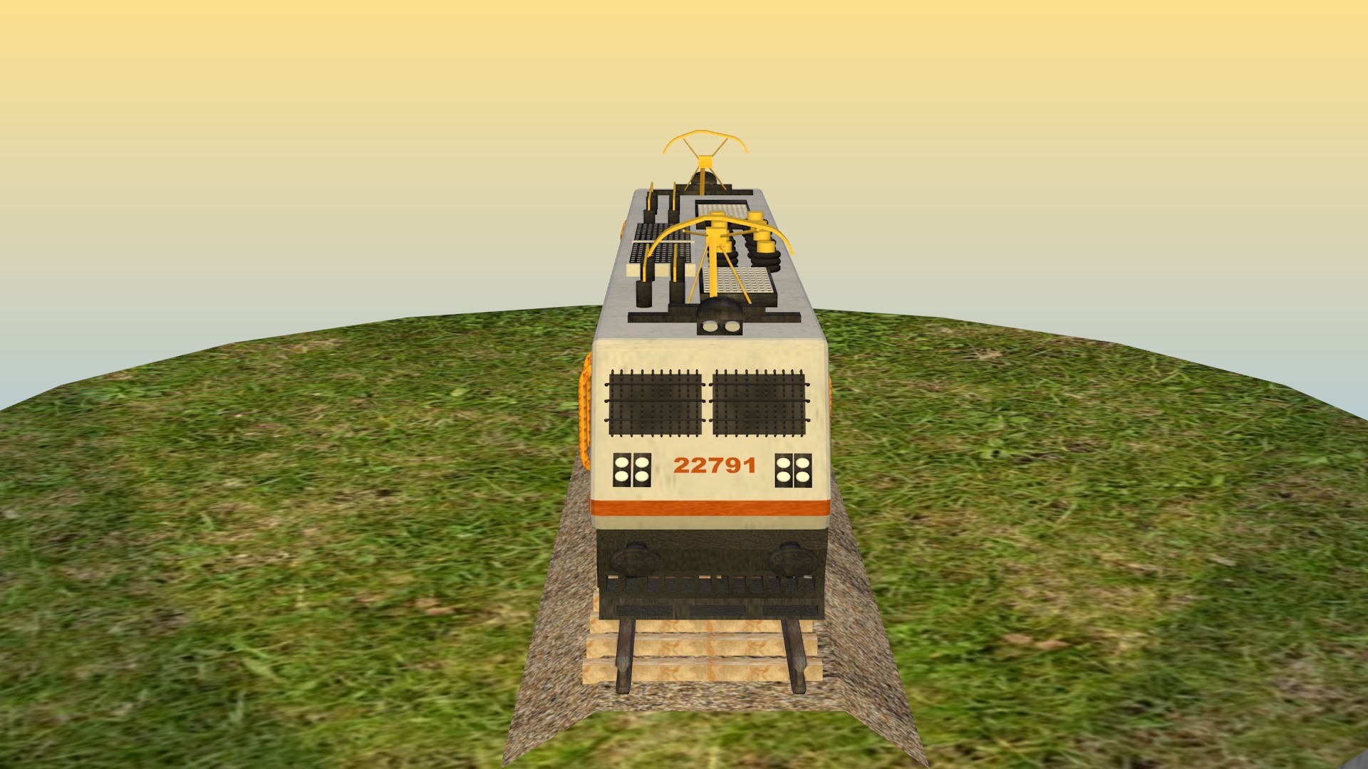 Indian Railway Electric Locomotive 3D Model 3D model_2