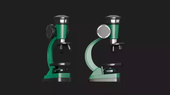 microscope Low-poly 3D model