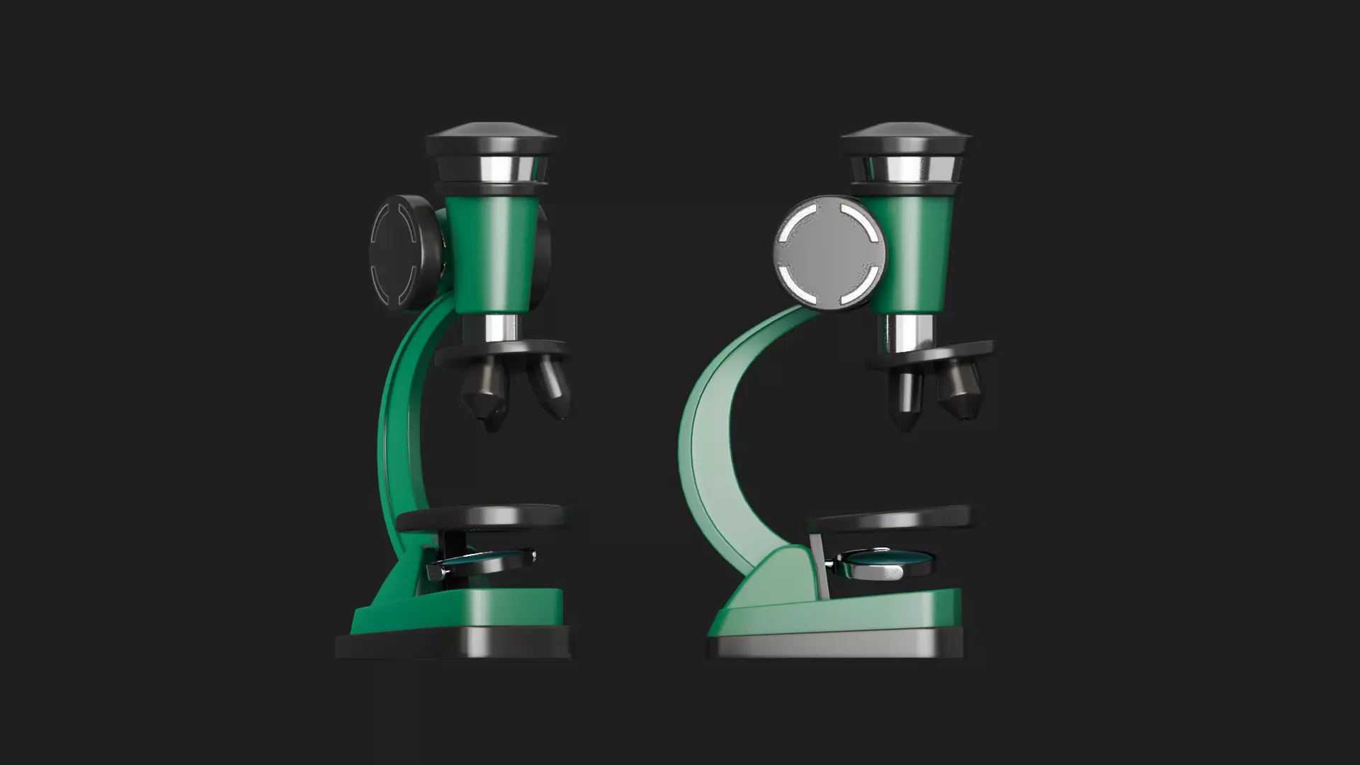microscope Low-poly 3D model