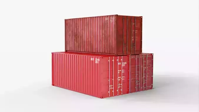 20Ft Cargo Containers - Red