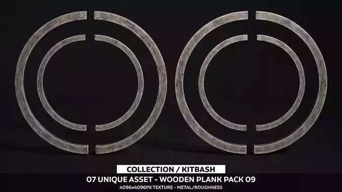 Wooden Plank Pack Vol 09 Low-poly 3D model