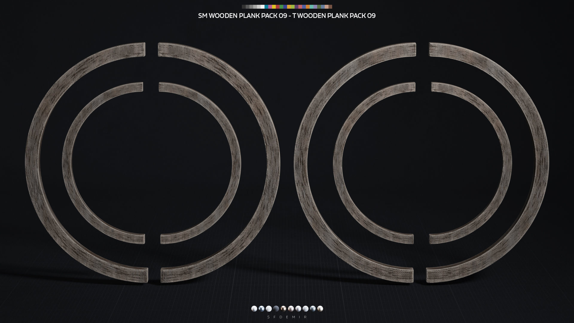 Wooden Plank Pack Vol 09 Low-poly 3D model_2