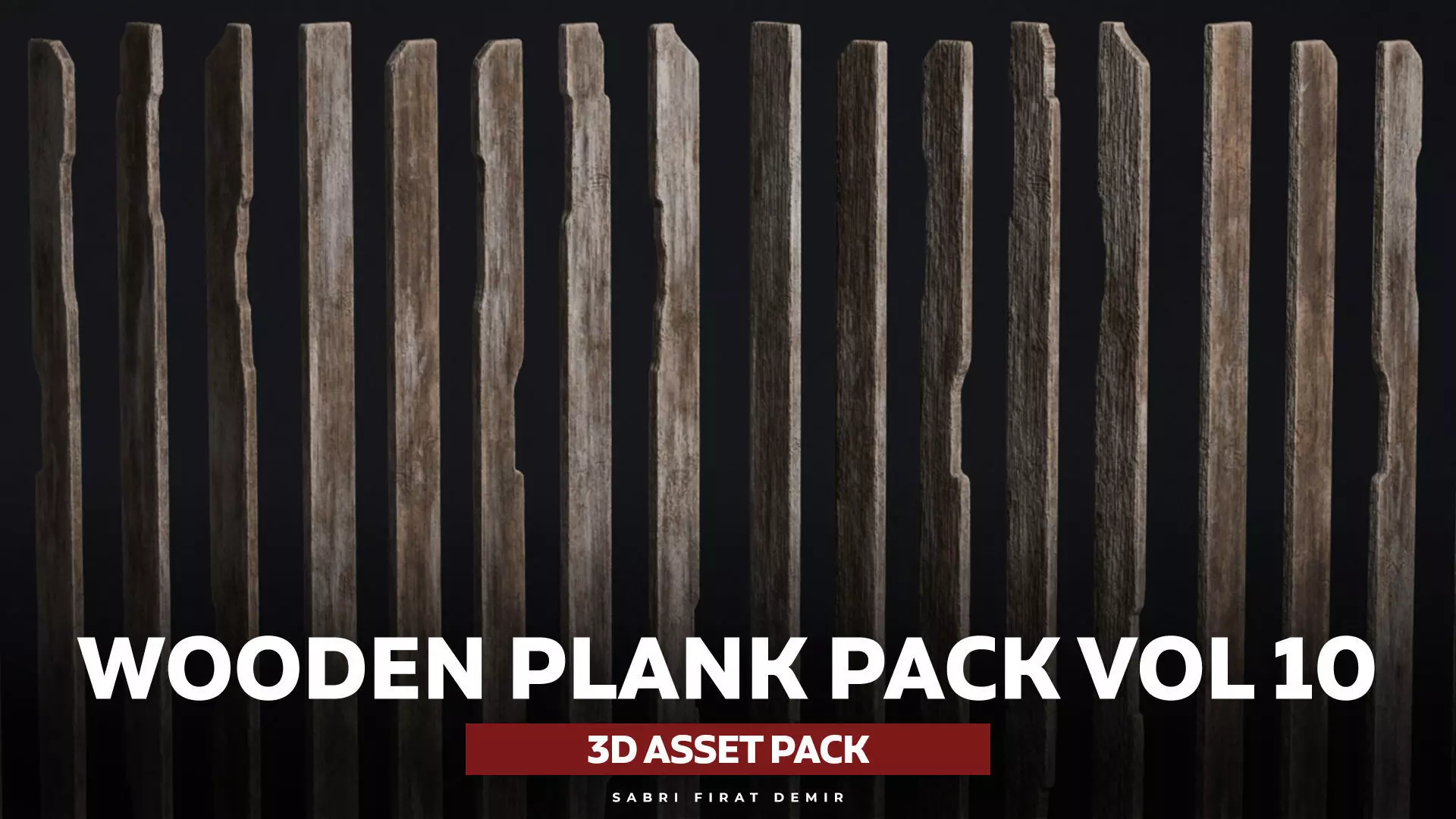Wooden Plank Pack Vol 10 Low-poly 3D model_0