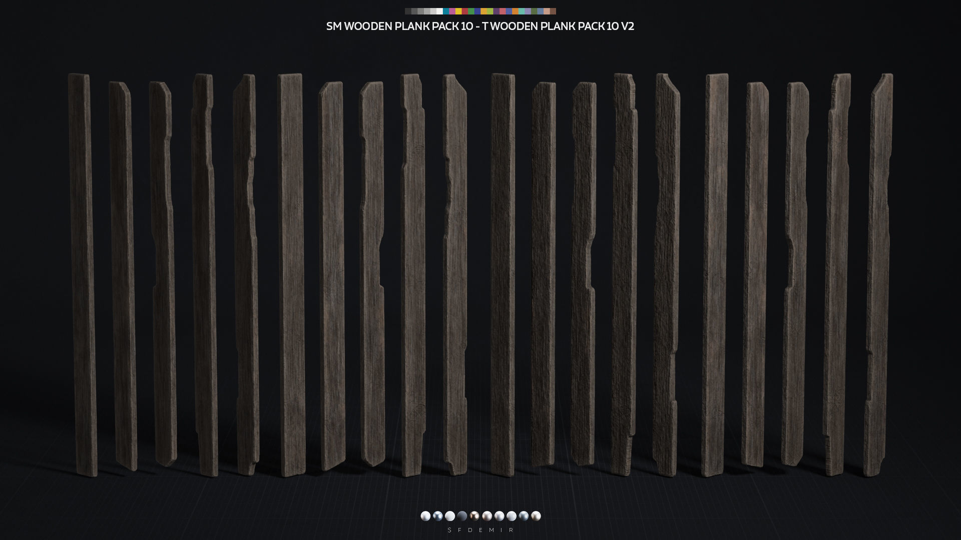 Wooden Plank Pack Vol 10 Low-poly 3D model_3