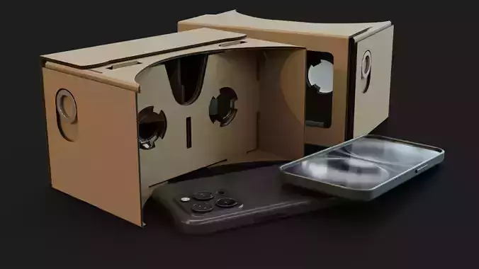 Google Cardboard VR headset iphone16 smartphone 3d model 3D model