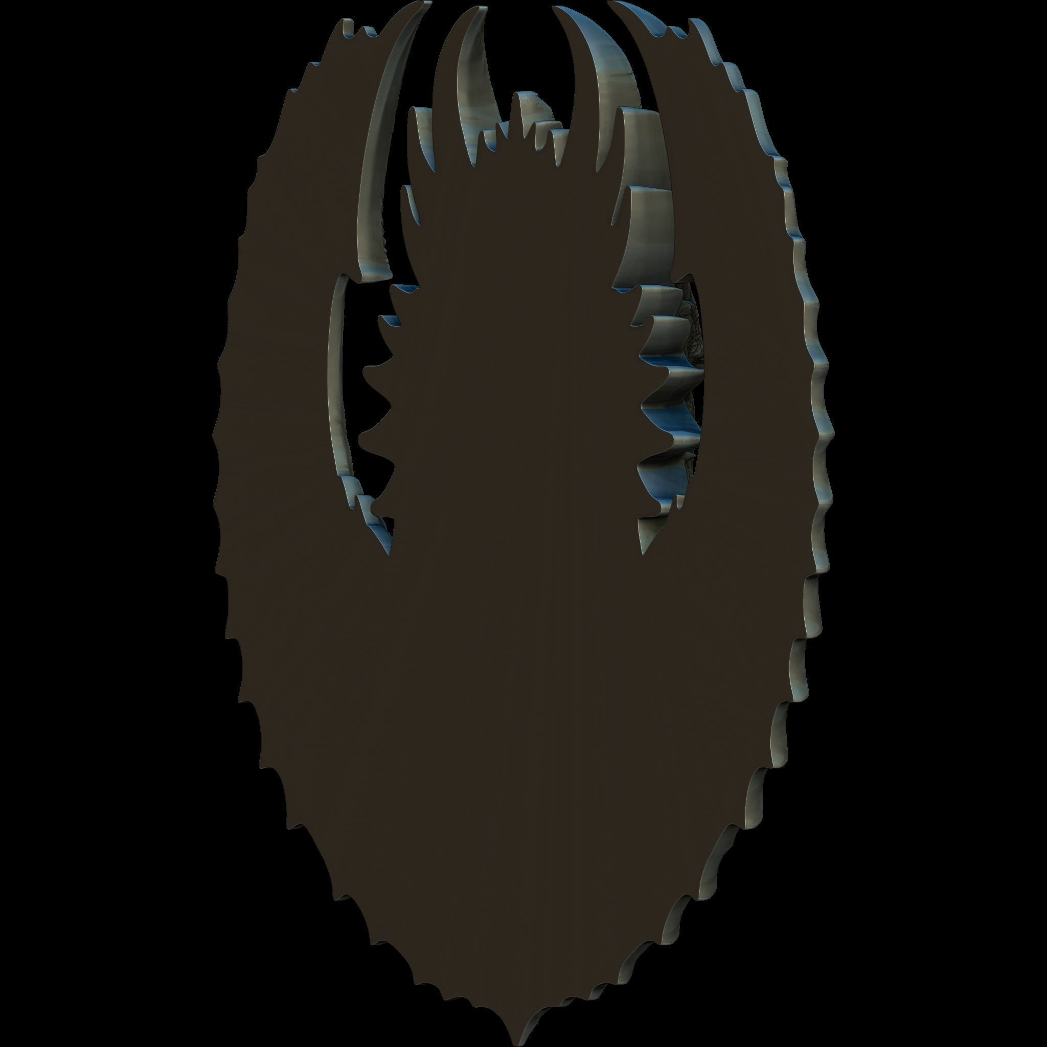 Dragon Head Relief No6 STL file for 3d Printing or CNC 3D print model_9