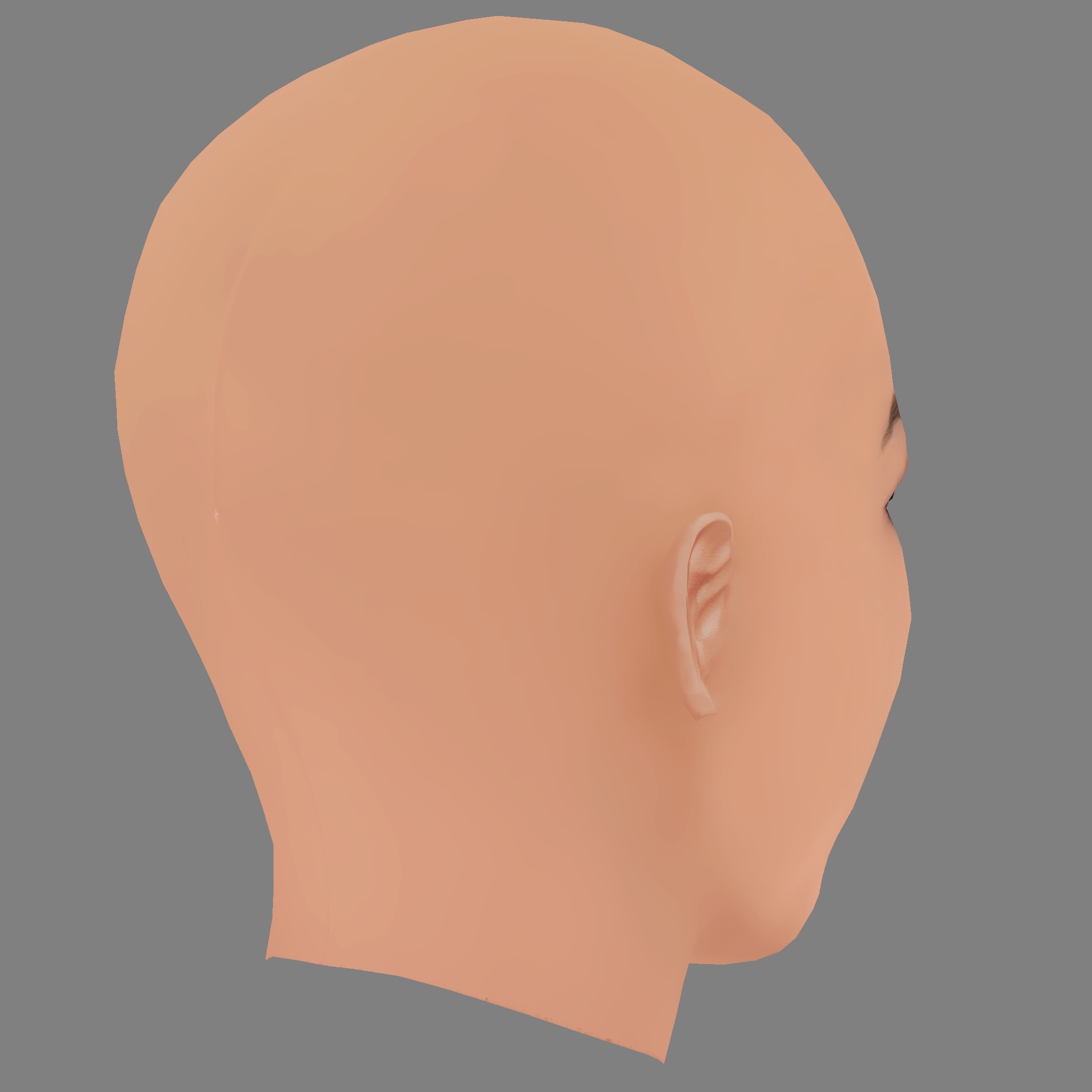 Tessa Thompson Head - No Hair - Low poly head for game Low-poly 3D model_5
