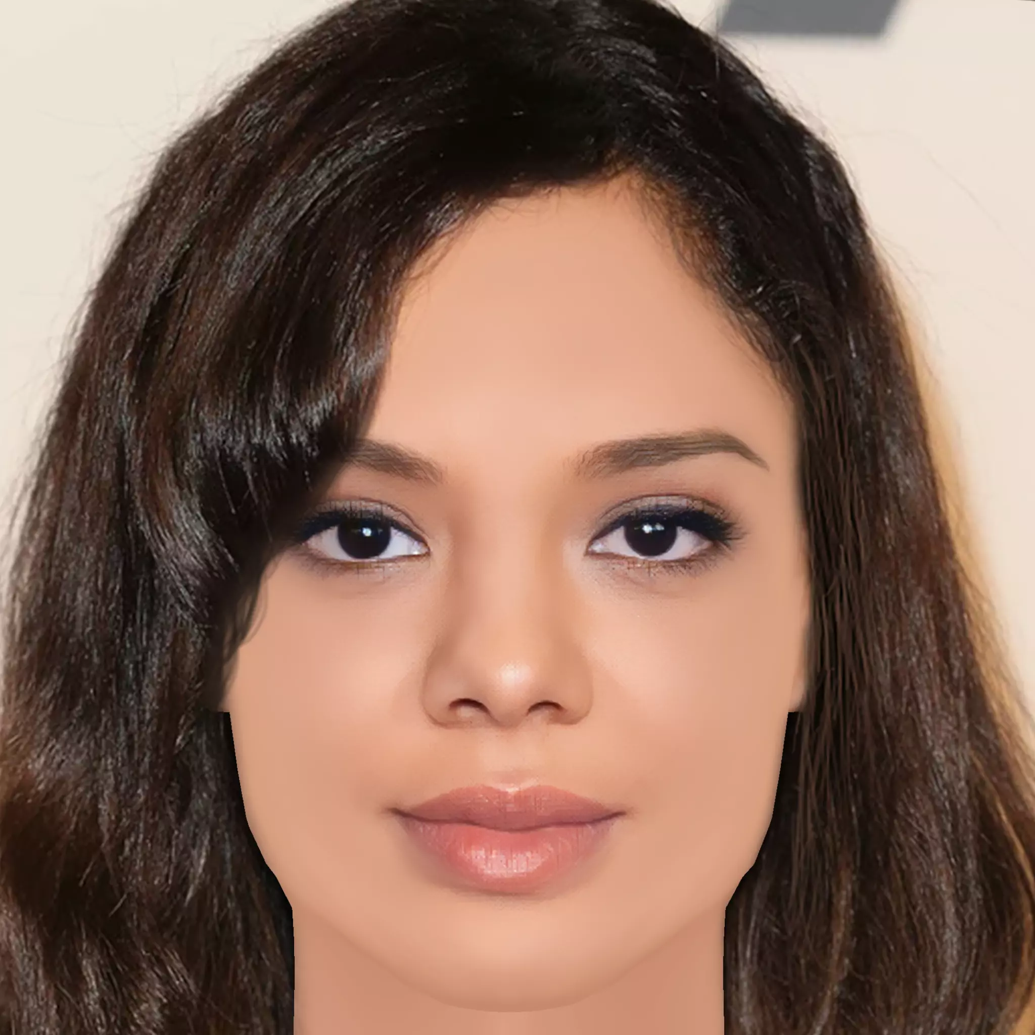Tessa Thompson Head - No Hair - Low poly head for game Low-poly 3D model_0