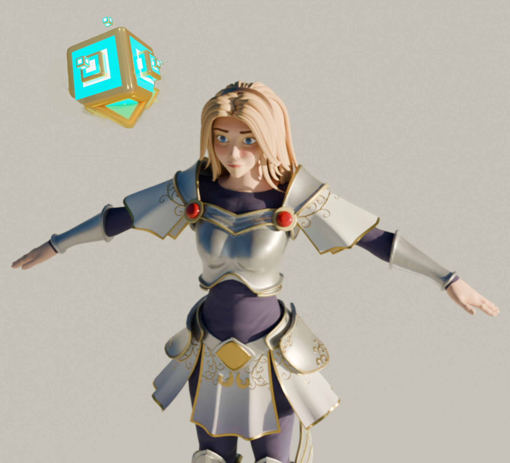 Female character 3D model_2