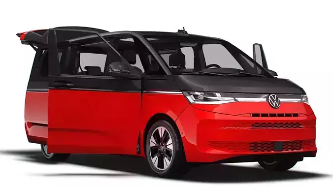 VW T7 Multivan Long HQ Interior 2025 3D model