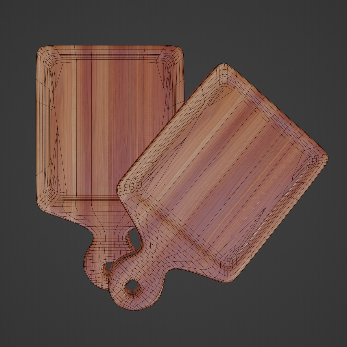 Cutting Board 03 Low-poly 3D model_7