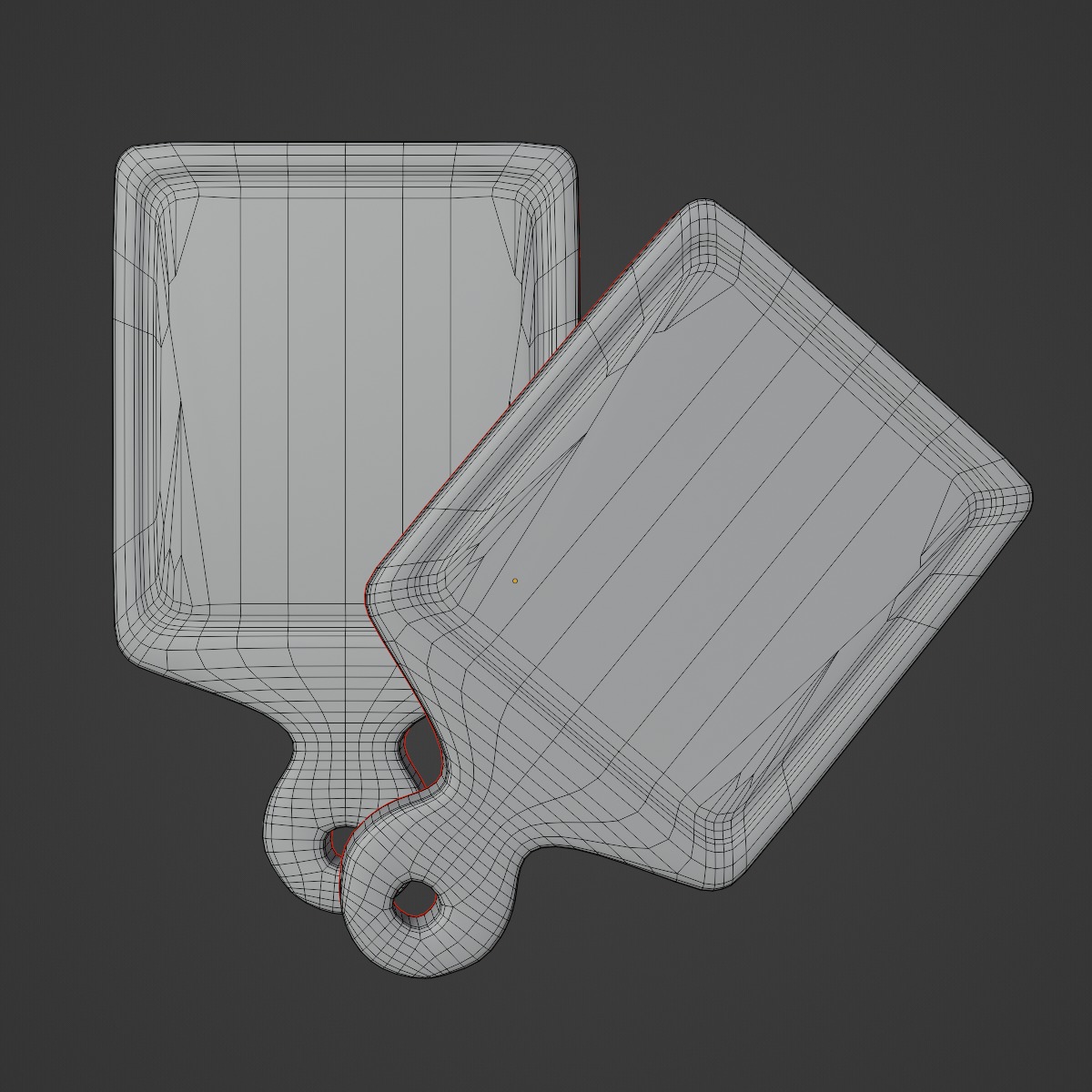 Cutting Board 03 Low-poly 3D model_8