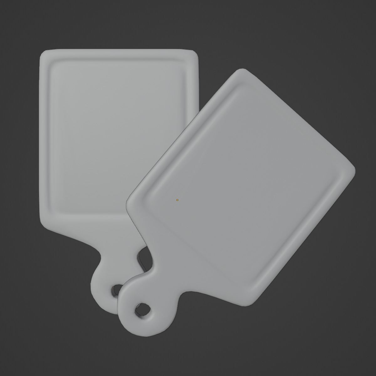 Cutting Board 03 Low-poly 3D model_9