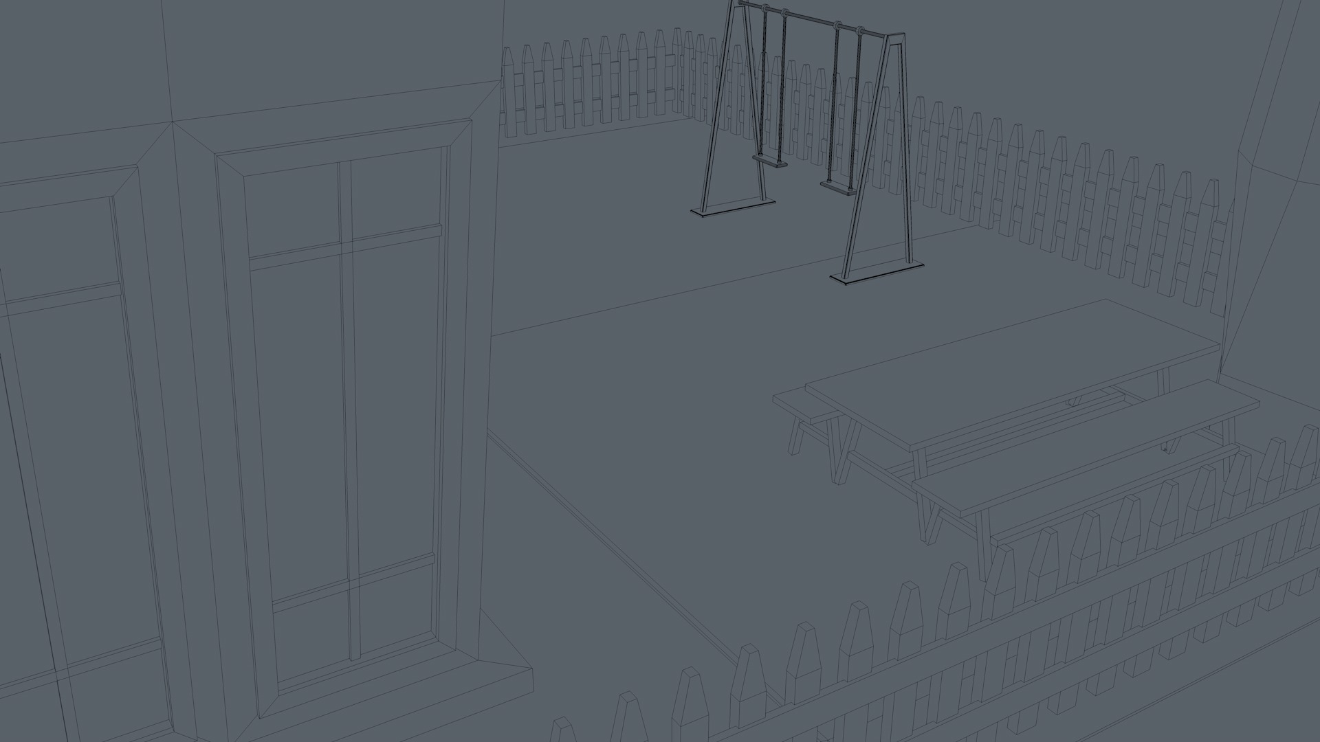 Cartoon House 3D model_14