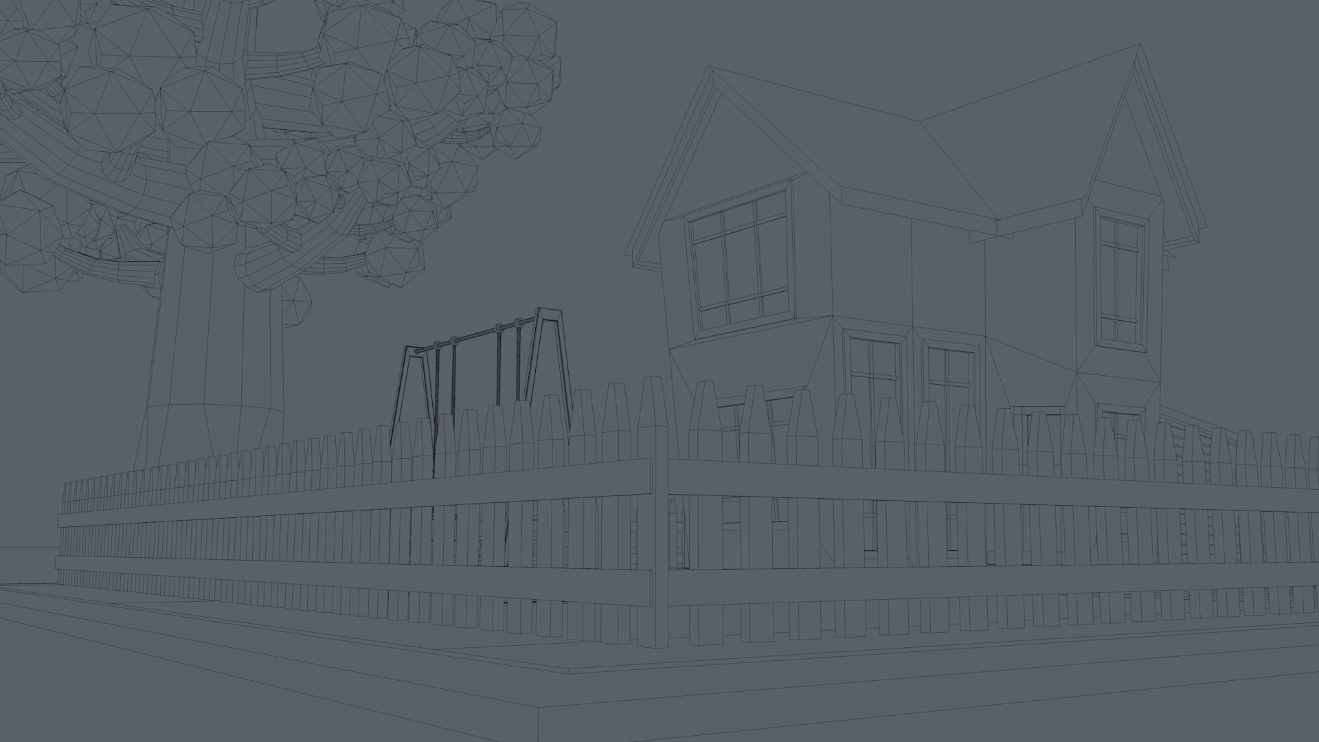 Cartoon House 3D model_10