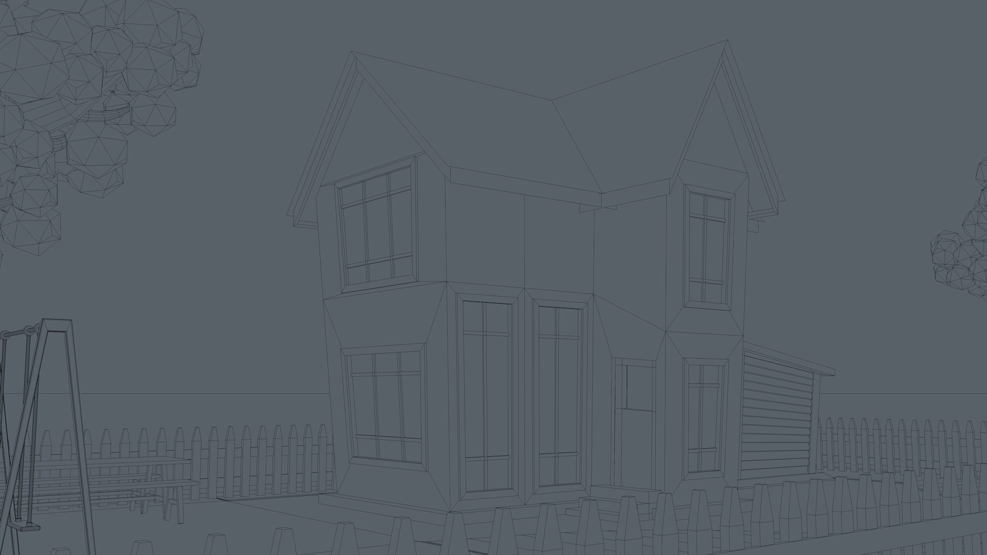 Cartoon House 3D model_8