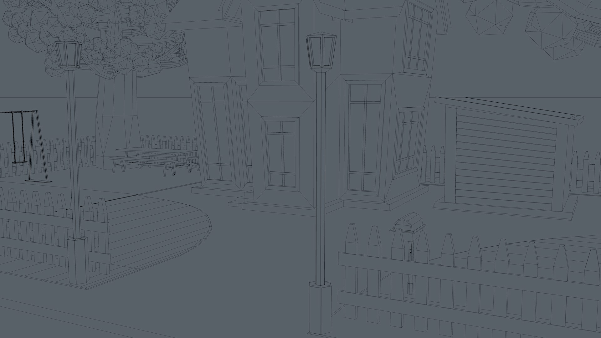 Cartoon House 3D model_11