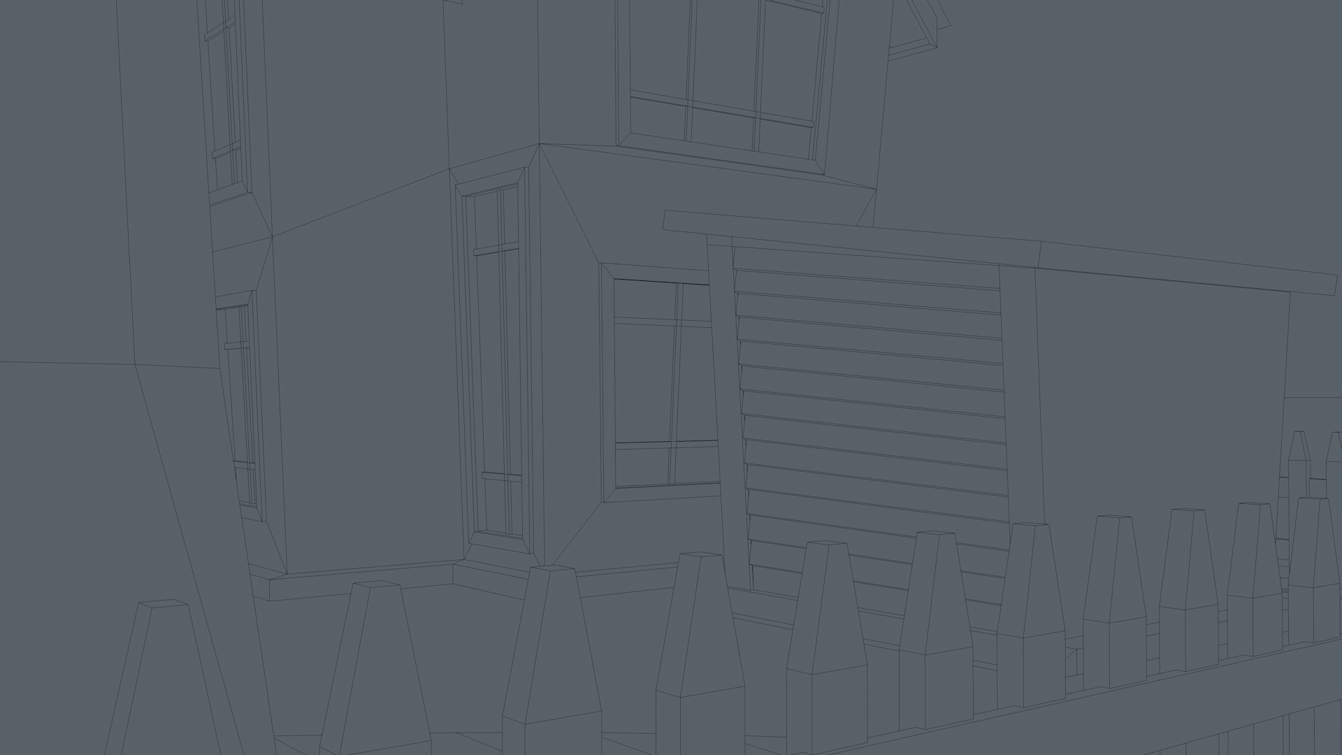 Cartoon House 3D model_12