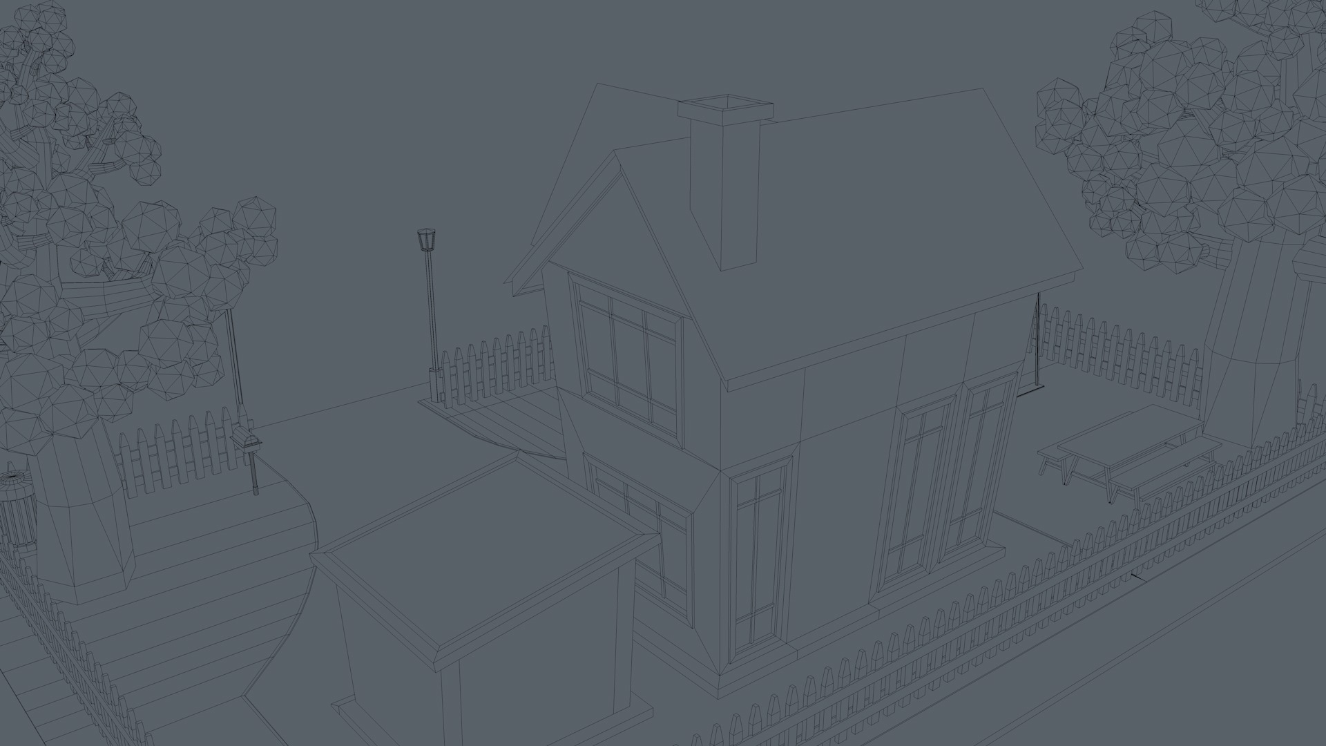 Cartoon House 3D model_13