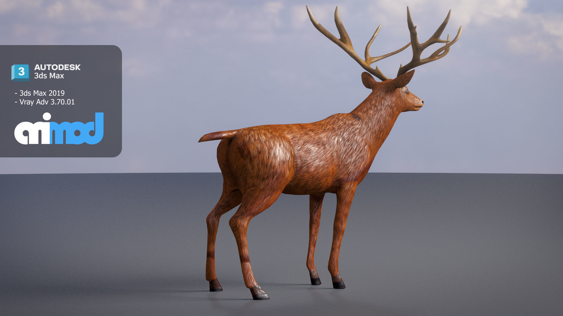 Deer 001 3D model_3