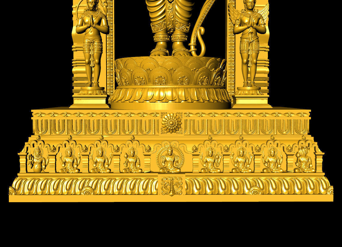 Ganpati Ram lalla  ganpati with ram lalla 3D print model_7