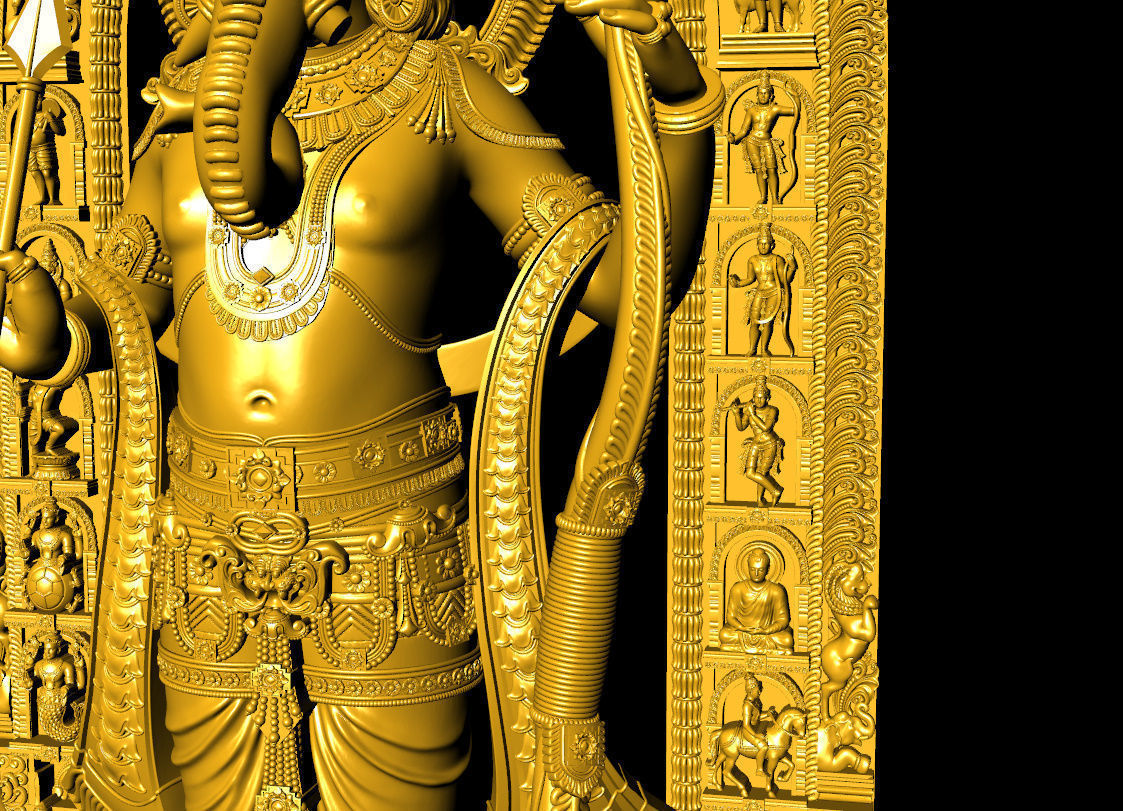 Ganpati Ram lalla  ganpati with ram lalla 3D print model_13