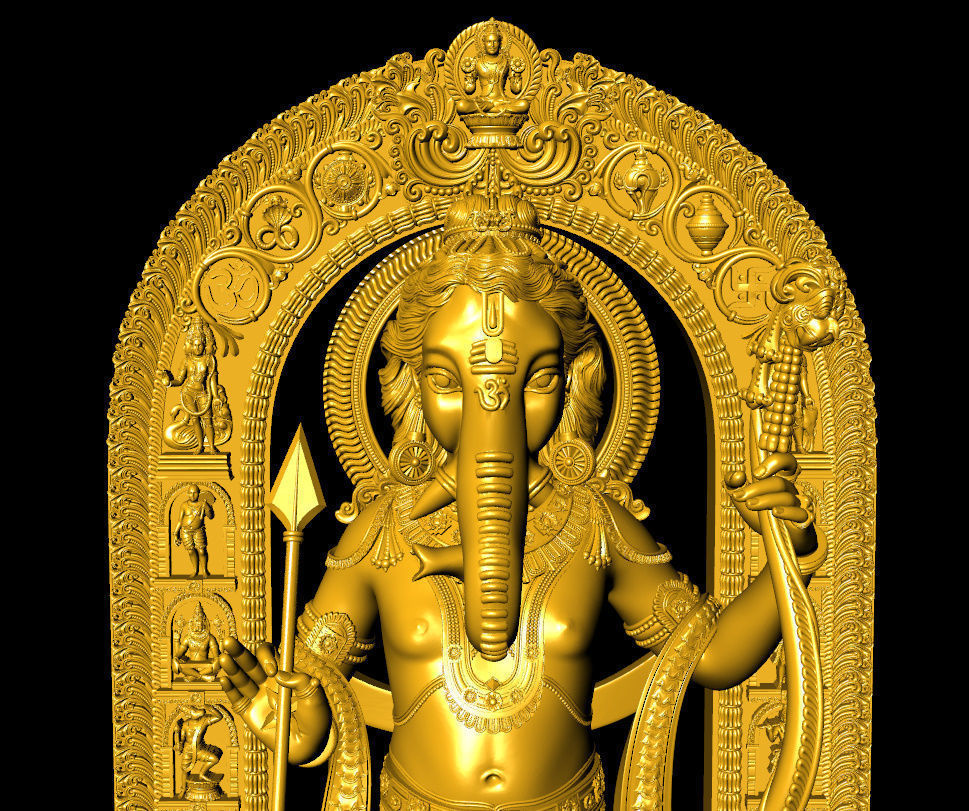 Ganpati Ram lalla  ganpati with ram lalla 3D print model_4