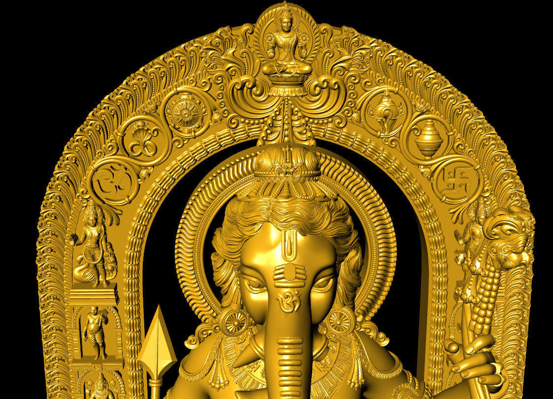 Ganpati Ram lalla  ganpati with ram lalla 3D print model_14