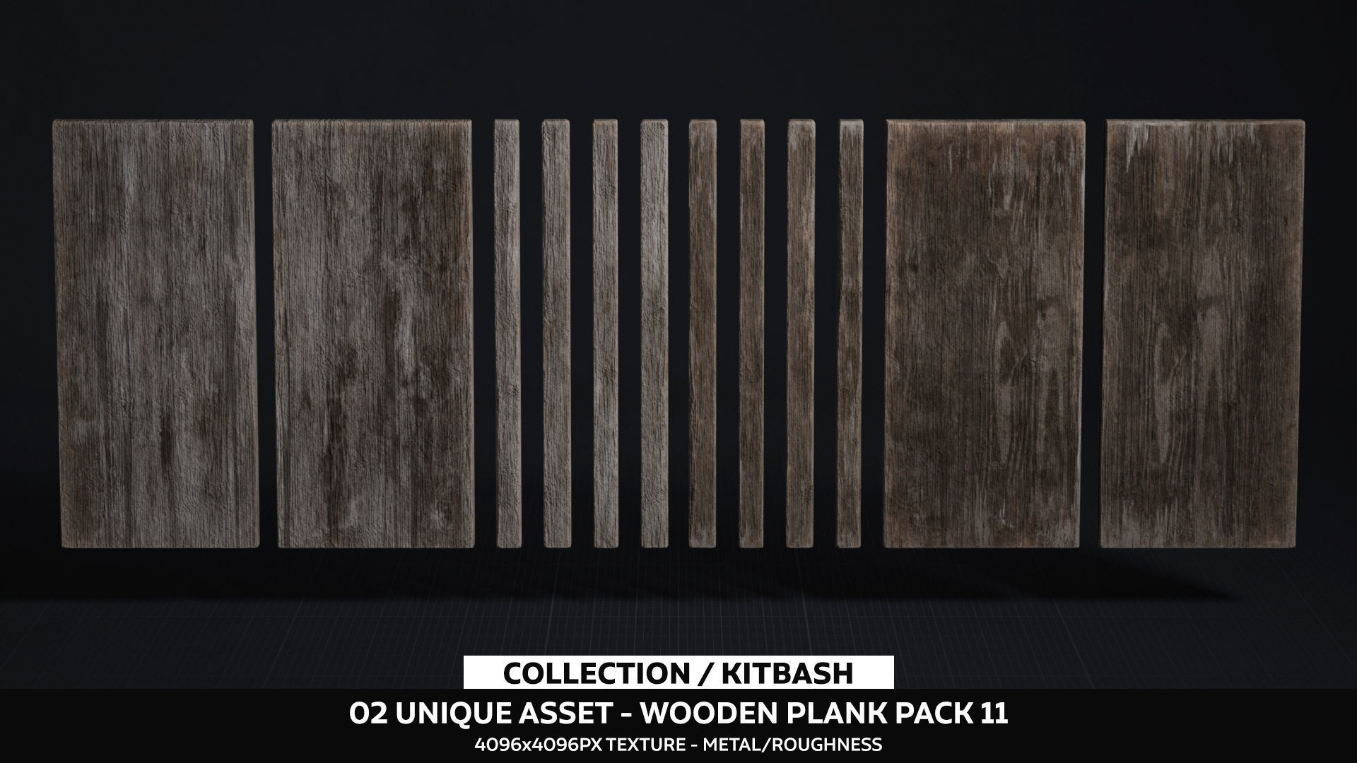 Wooden Plank Pack Vol 11 Low-poly 3D model_1