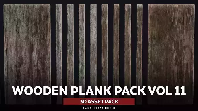 Wooden Plank Pack Vol 11 Low-poly 3D model