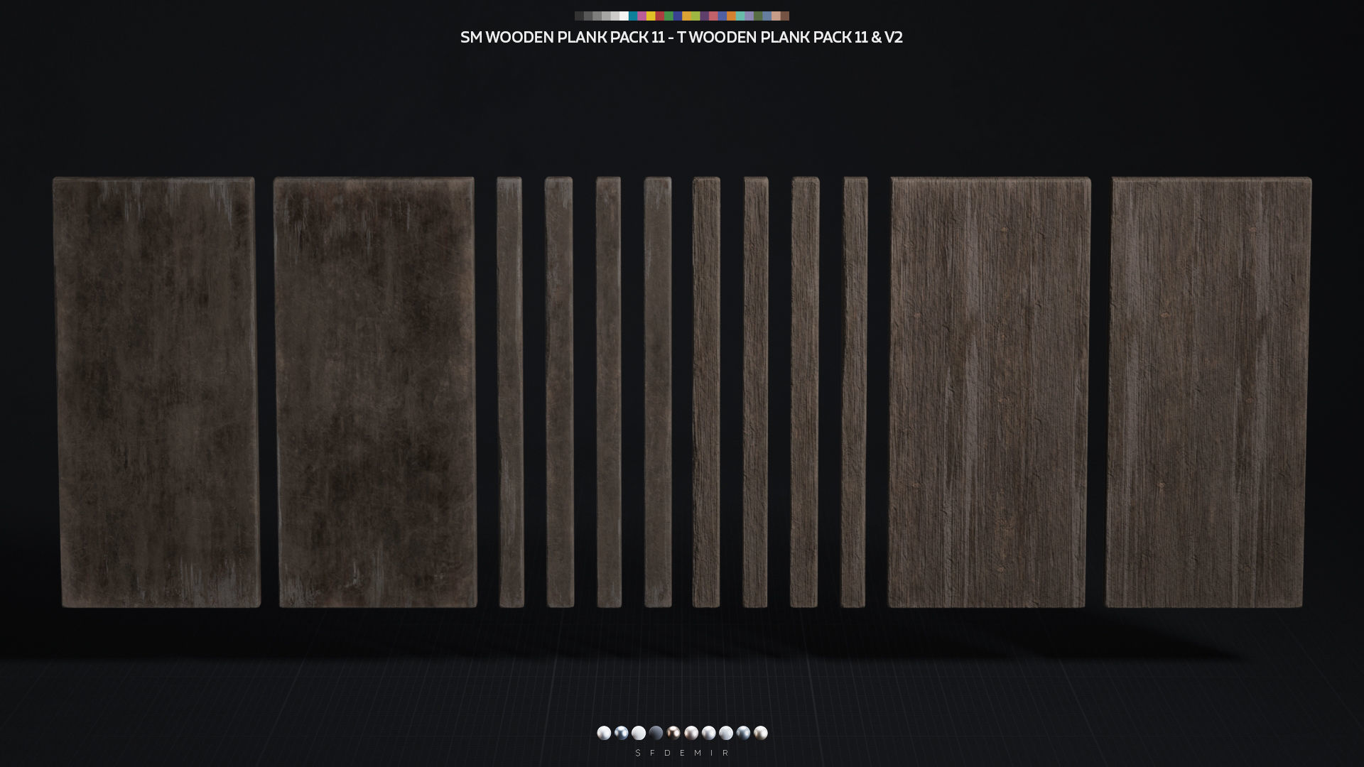 Wooden Plank Pack Vol 11 Low-poly 3D model_2