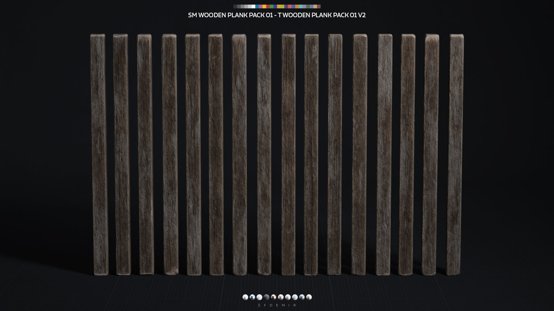 Wooden Plank Pack Vol 01 Low-poly 3D model_3