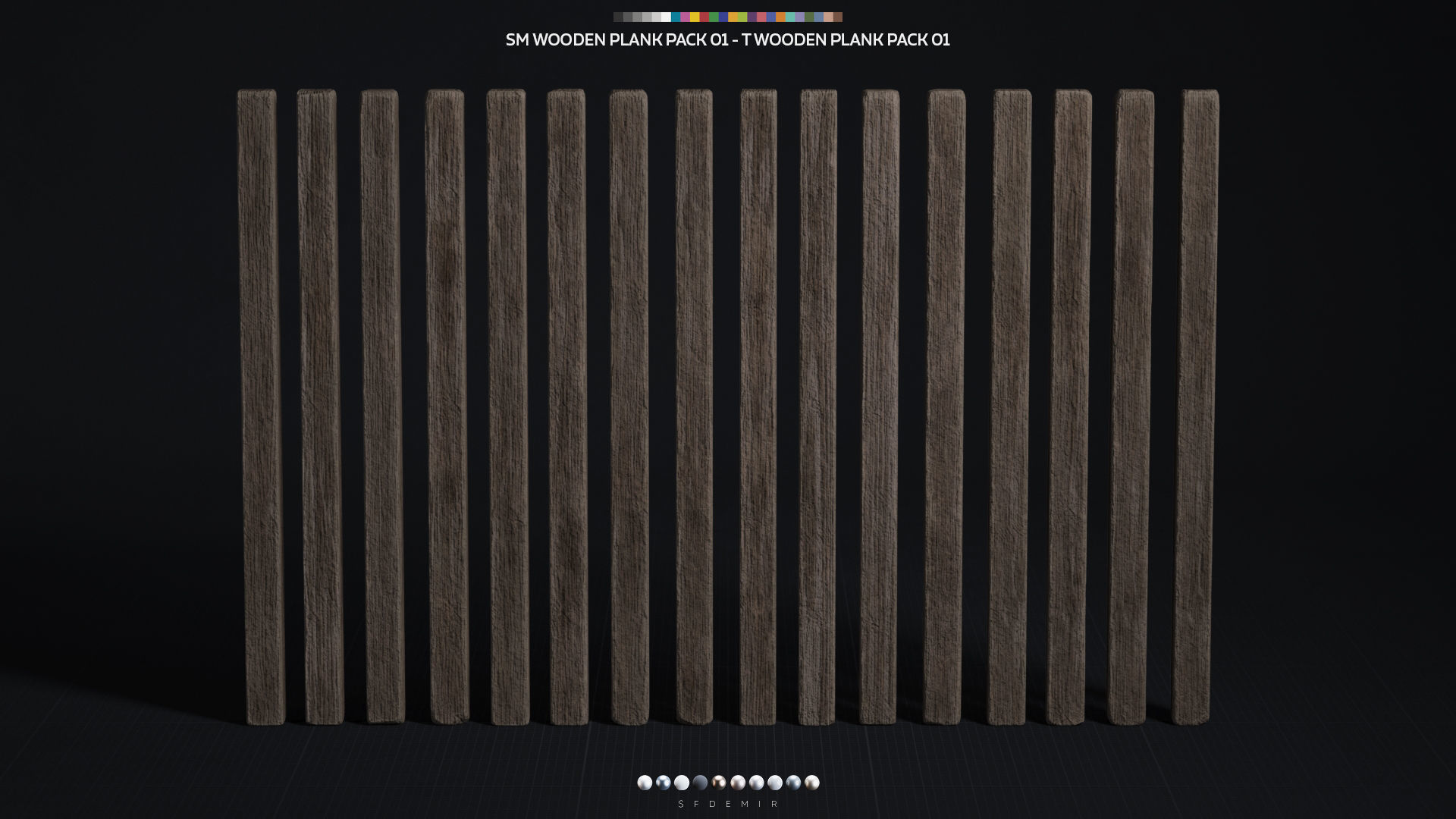 Wooden Plank Pack Vol 01 Low-poly 3D model_2