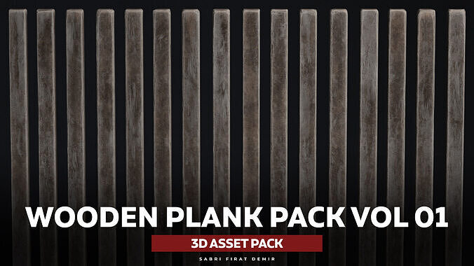 Wooden Plank Pack Vol 01 Low-poly 3D model